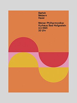 Poster designed by Margarete Kögler in the class of Otl Aicher.