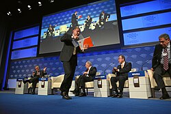 Erdoğan walks out of the session at the World Economic Forum in 2009, vows never to return.