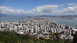 Downtown Florianópolis as seen from Morro da Cruz.