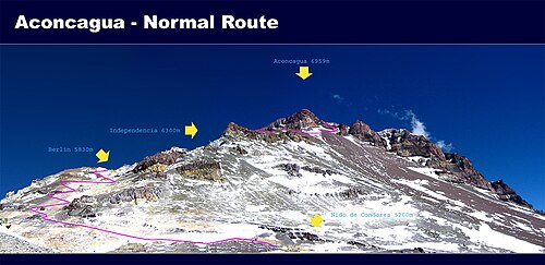 Normal route to the summit
