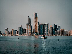 The skyline of Abu Dhabi