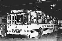 Rosario's first Russian-built ZIU trolleybus when brand new, in 1980