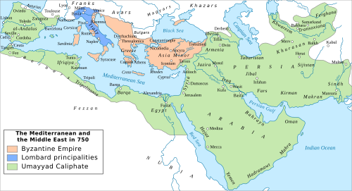 The Umayyad Caliphate in 740 CE