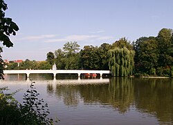 "Großer Teich", bridge to island with the Zoological Gardens