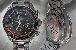 Speedmaster Racing, Michael Schumacher Edition of 2000, with his signature engraving on the backside