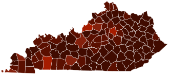 Racial plurality in Kentucky by county, per the 2020 U.S. census Legend Non-Hispanic White 60–70% 70–80% 80–90% 90%+