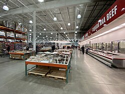 Costco warehouse interior in Brampton, Ontario in Canada in 2021