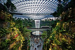The Rain Vortex at Jewel Changi Airport