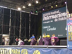 Korean folklore show in La Coruña, Galicia, (Spain).
