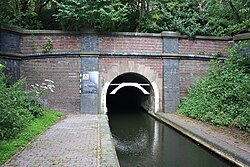 Southern portal of the 1791 Dudley Canal tunnel in England