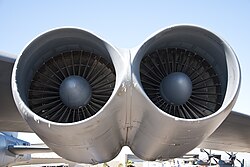 USAF B-52H Stratofortress TF33 turbofan engines