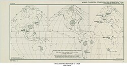 Tungsten concentrate production, 1946