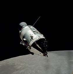 Apollo 17 Command Module America in lunar orbit