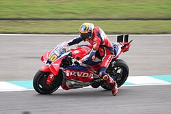 Luca Marini, riding a Honda RC213V, at Sepang (2025)