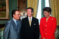 Menem meeting with U.S Secretary of Defense William Cohen at the Casa Rosada on 15 November 1999