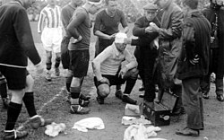 An injured Plattko during the 1928 Copa del Rey final v Real Sociedad inspired poet Rafael Alberti to write his Ode to Plattko