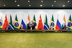The five leaders of BRICS in Brasília, Brazil, in November 2019