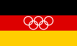 Flag of the United Team of Germany, as used from the 1956 to 1964 Olympics
