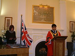 A British citizenship ceremony in the London Borough of Tower Hamlets, 2005