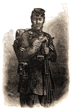 Escaped slave, Gordon (also called "Whipped Peter"), in USCT uniform