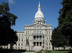 The Michigan State Capitol in Lansing houses the legislative branch of the government of the US state of Michigan.
