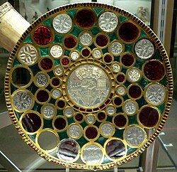 A bowl with Khosrow I's image at the center