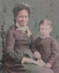 Saint-Domingue Creole Elisabeth Dieudonné Vincent with her granddaughter. Vincent fled to New Orleans, Louisiana with her parents as a child.