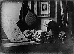Still life with plaster casts, made by Daguerre in 1837, the earliest reliably dated daguerreotype[note 3]
