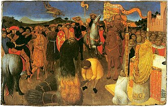 Sassetta, Burning of a Heretic (1430-1432), National Gallery of Victoria, Melbourne.