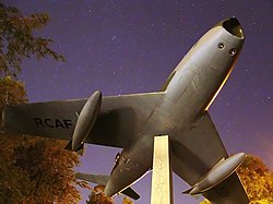 F-86 Sabre monument at the Royal Military College of Canada in Kingston, Ontario