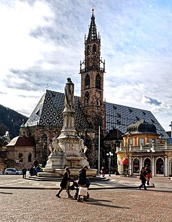 Cathedral Maria Himmelfahrt in Bolzano, capital of South Tyrol