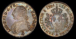Ecu of Louis XVI, 1784