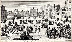 Slave market in Algiers, c. 1684