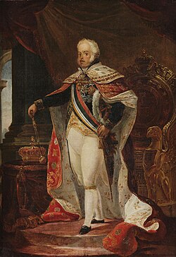 John VI dressed for his acclamation as king (Jean-Baptiste Debret)