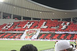Al Ahly fans Tifo before the Egyptian Super Cup in 2015