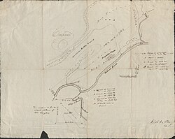 A simple line drawing map