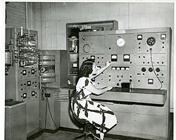 A mass spectrometer in use at the NBS in 1948
