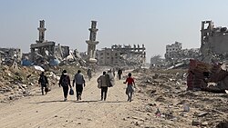 Destroyed mosque in Gaza in 2023