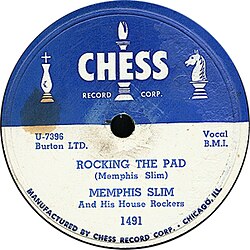 The Chess Records logo, as featured on a Memphis Slim single