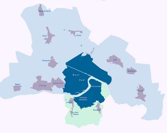 Novi Sad and its suburbs