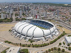Aerial view of Arena das Dunas