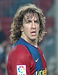 Carles Puyol, the captain of FC Barcelona in the 2007–08 season.