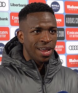 Real Madrid forward Vinícius Júnior was named the inaugural Champions League Young Player of the Season.