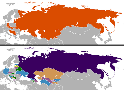 Changes in national boundaries after the collapse of the Eastern Bloc