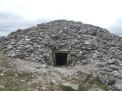One of the cairns at Carrowkeel Megalithic Cemetery in Ireland, which covers a passage tomb.