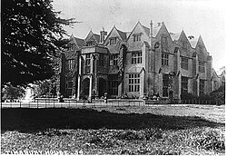 Timsbury Manor house (demolished 1961) viewed from the Avenue