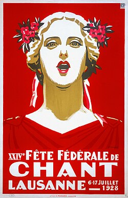 Poster for the Swiss Federal Singing Festival 1928.