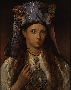 Gustav Adolf Hippius, An Estonian bride, 1852, Art Museum of Estonia, Tallinn