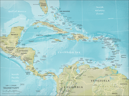 Map of the West Indies