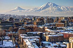 Winter view of Yerevan